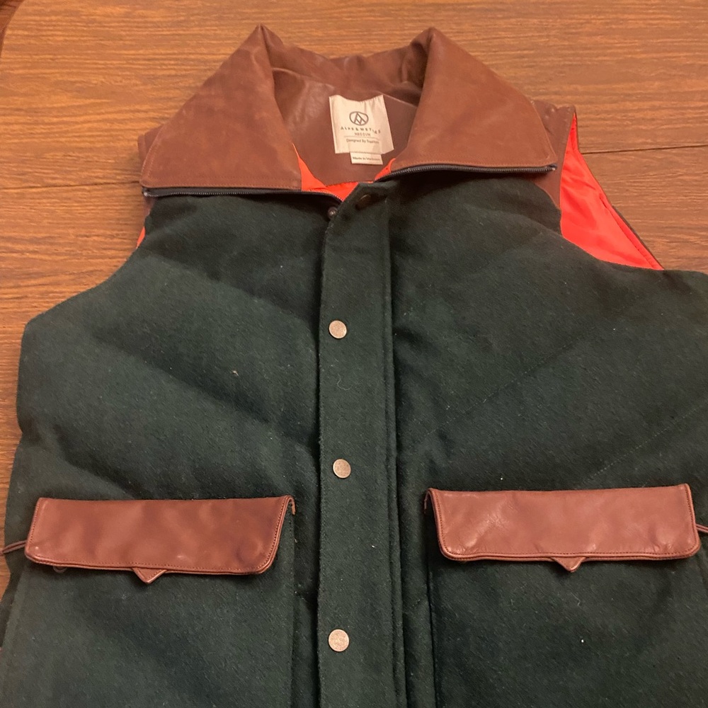 Men's Green and Brown Vest